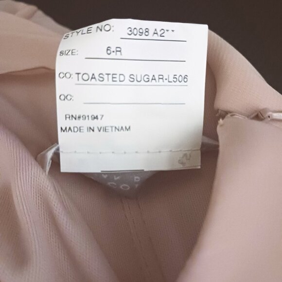 NEW Dessy Collection Strapless Chiffon Maxi Dress in Toasted Sugar, Size 6 - Picture 10 of 15